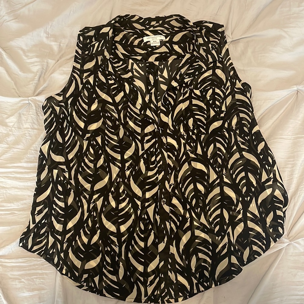 Liz Claiborne Button Up Top- Size Petite XL